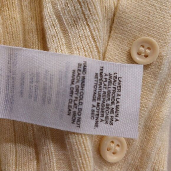 (3/$15) Garage Courtney Ribbed Cardigan Yellow - Picture 6 of 8